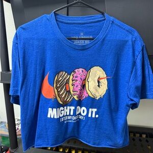 Rare SuperFresh Inc “Might Do It (After My Cheat Day)” Donut Crop Tee – Size M